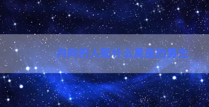 内向的人配什么星座的男生